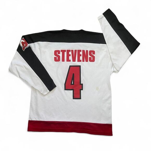 🏒 90s New Jersey Devils Scott Stevens NHL Jersey - Vintage “Off the Bench” Grun - Picture 4 of 8